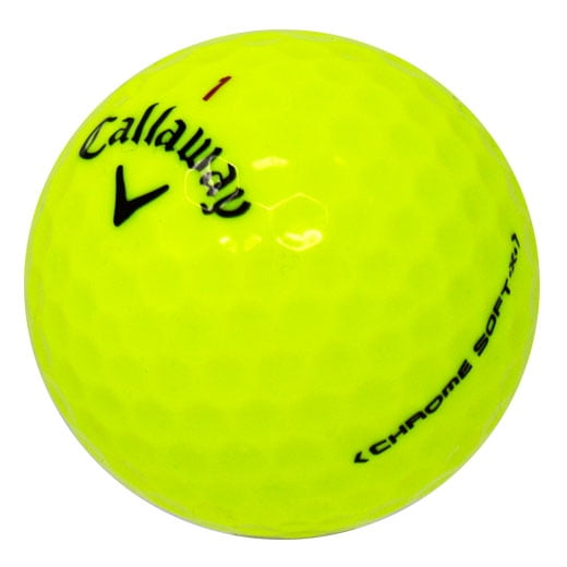 Pre-Owned Callaway Chrome Soft X Yellow Golf Balls, Mint / AAAAA Condition, 12 Pack