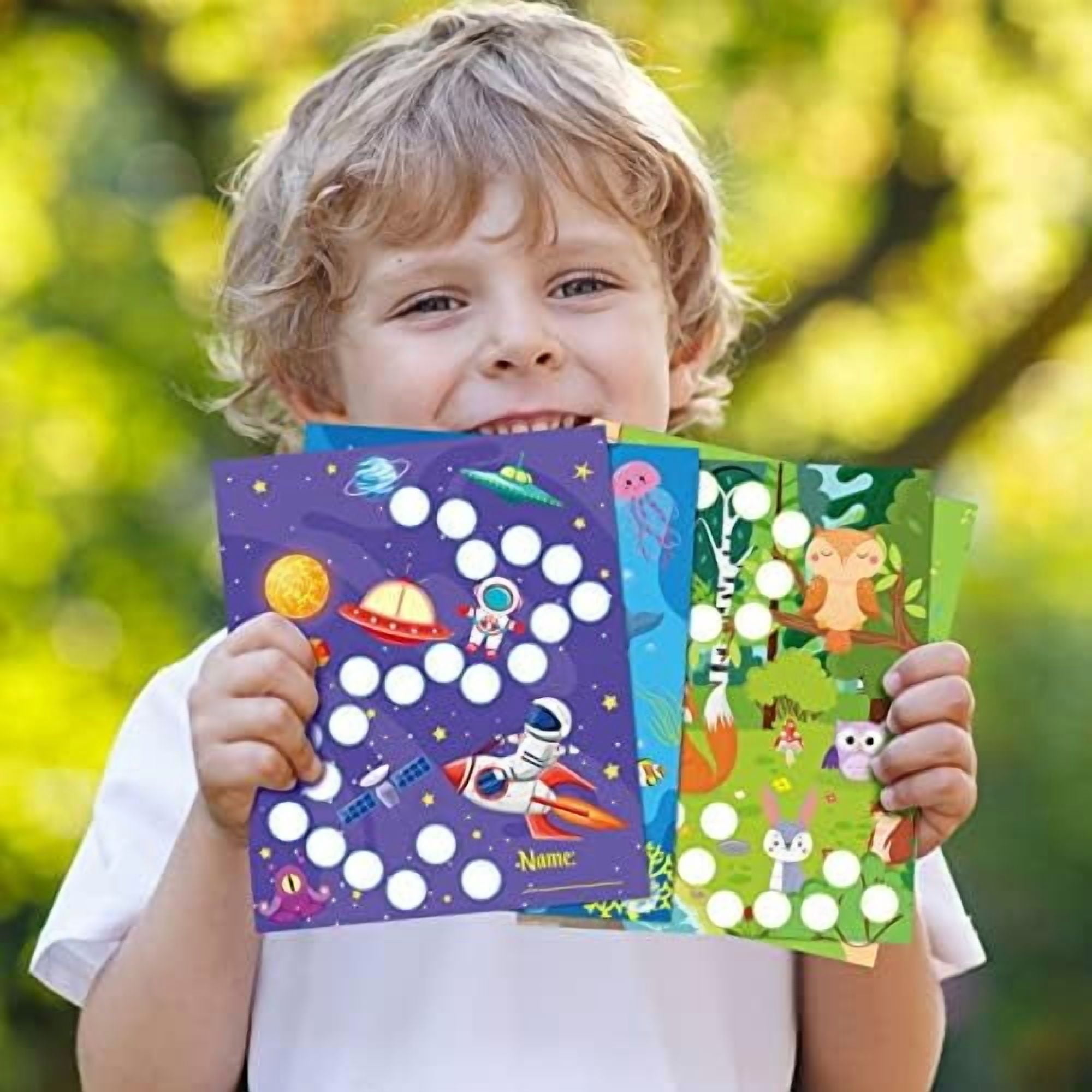 100 Pieces Sticker Charts for Kids Incentives Reward Chart for Kids Behavior in 4 Designs with 2160 Mini Animal Stickers Dry Erase Chore Chart for Classroom Teaching or Home Using$$Office