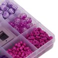 thumbnail image 4 of Cuentas acrílicas, 12 rejillas, forma especial, estilo púrpura, suministros de joyería DIY multiusos para desarrollar la inteligencia de los niños, 4 of 8
