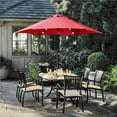 thumbnail image 2 of Alden Design 7.5ft Standard Patio Umbrella with LED Lights, Red, 2 of 12