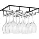 thumbnail image 1 of Estante para copas de vino, debajo del gabinete, soporte para copas de vino, colgador de almacenamiento, organizador de metal para bar, cocina, negro, 1 of 7