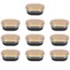 thumbnail image 1 of Taza para hornear pasteles, 10 piezas desechables de papel de aluminio con forma ovalada para hornear pasteles, moldes para magdalenas, tazas con tapas, accesorio de cocina2 # negro) Khall 3.1182E+12, 1 of 6