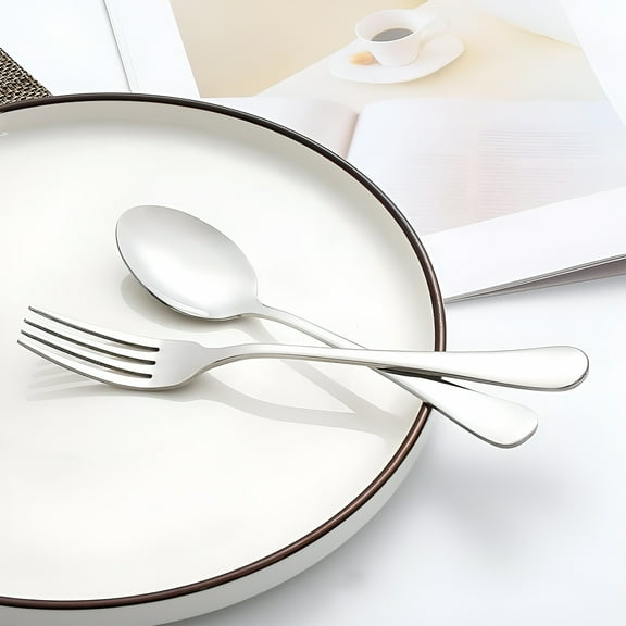 ACDANC Set of 12,Stainless Steel Dinner Forks and Spoons Silverware Set,Heavy-Duty