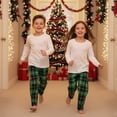 thumbnail image 6 of Christmas Family Pajamas Matching Set Solid Long Sleeve Top Pants Sleepwear, 6 of 7