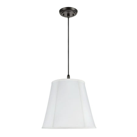 

Aspen Creative 75002 Two-Light Hanging Pendant Ceiling Light with Transitional Hexagon Bell Fabric Lamp Shade Off White 16 width