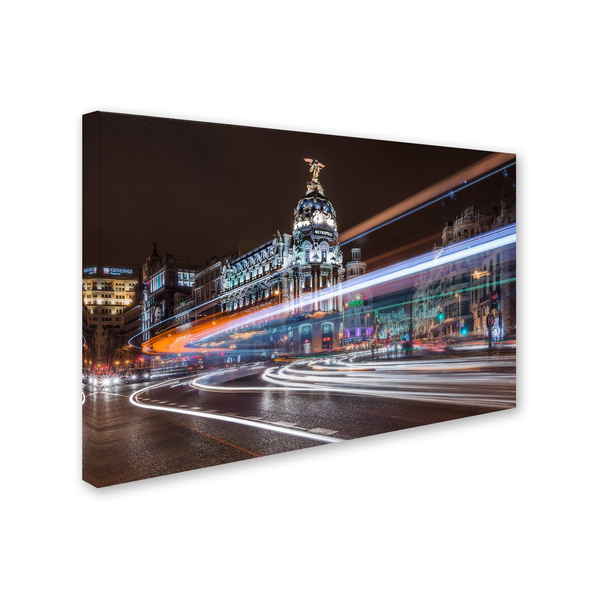 Javier De La 'Madrid Traffic' Canvas Art