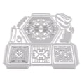 thumbnail image 2 of Troquel de corte DIY, caja hexagonal de Metal, placas de corte en relieve de acero al carbono para tallado de cajas de artesanía de papel, 2 of 8