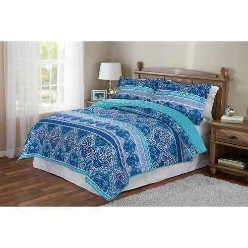 Mainstays Reversible Blue Paisley King Size Single Sham