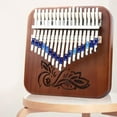 thumbnail image 2 of 17 Teclas Piano Finger Madera Instrumento Musical Caja De Música Caja de música marrón Yuyangstore piano de pulgar kalimba, 2 of 5