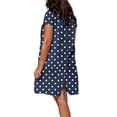 thumbnail image 6 of Frostluinai Nursing Dress Summer Short Sleeve Breastfeeding Casual Knee Length Maternity Dresses Polka Dot Print Pregnancy Dress Loungewear Gray S, 6 of 7