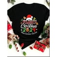 thumbnail image 2 of T-Shirt de Noël Festif pour Femmes - Manches Courtes Polyester, 2 of 6