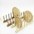 Big Clearance! Bamboo Wooden Dish Rack Plates Holder Kitchen Storage