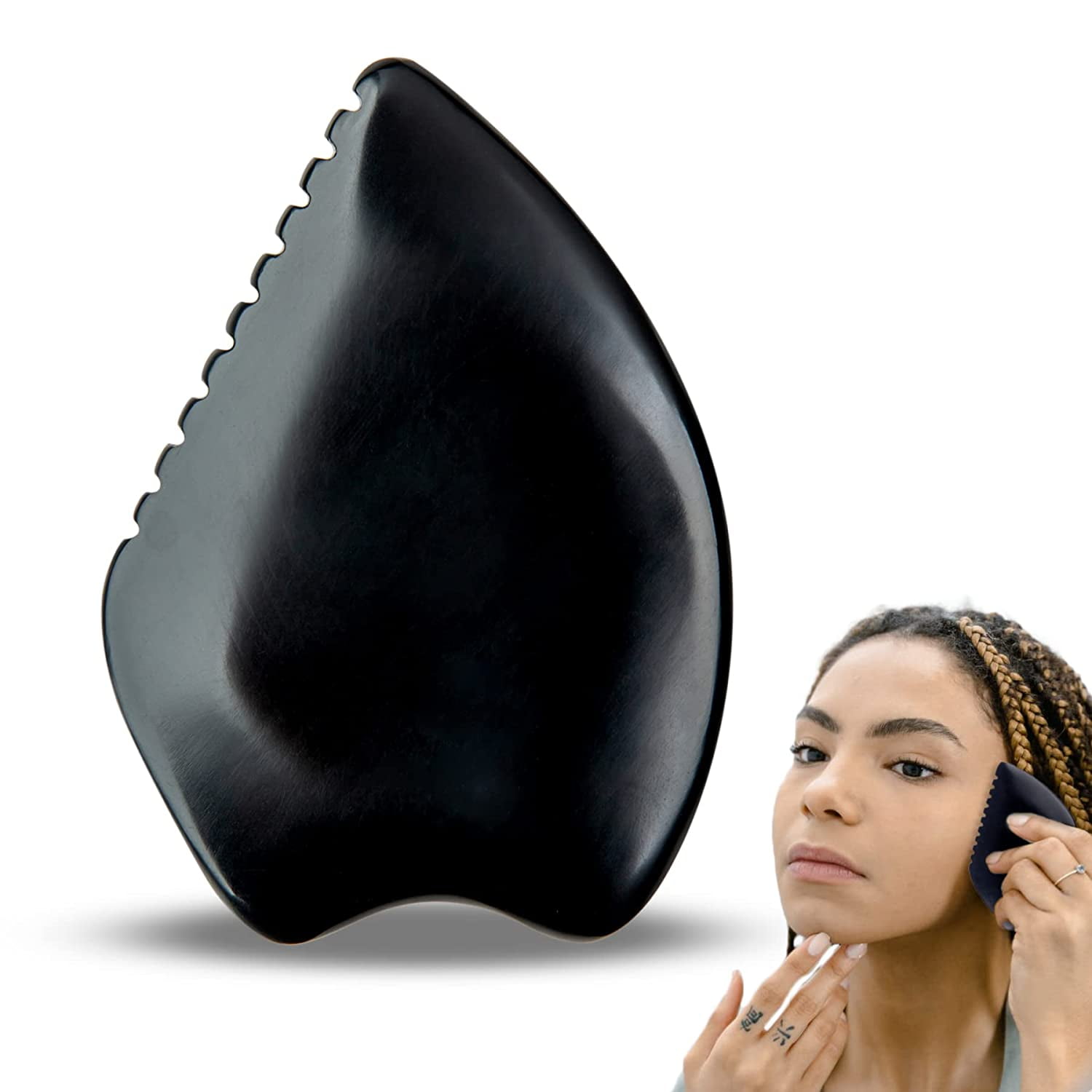 Bian Stone Obsidian Gua Sha Massage Tool,Facial Stone & Body