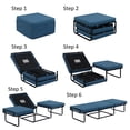 thumbnail image 2 of Convenience Concepts Designs4Comfort Folding Bed Ottoman Coffee Table, Soft Blue Fabric, 2 of 2