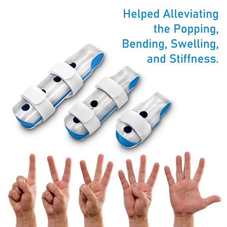 Pinkiou Finger Splint, 3-Size Metal Thumb Brace Set photo 4