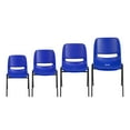thumbnail image 6 of Flash Furniture HERCULES Series 661 lb. Capacity Navy Ergonomic Shell Stack Chair with Black Frame and 16'' Seat Height, 6 of 12