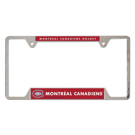 WinCraft Montreal Canadiens Chrome Plated Metal License Plate Frame