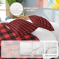 thumbnail image 2 of 3 Piece Black Red Plaid Duvet Cover Set Queen Size,Microfiber Comforter/Quilt Cover with Corner Ties and 2 Pillowcases,Vintage Rustic Buffalo Checked Gingham All Season Bedding with Zipper Closure, 2 of 8