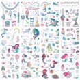 thumbnail image 2 of 12 Sheets Kids Temporary Tattoo Cartoon Cute Mermaid Tattoo Sticker Body Sticker, 2 of 8