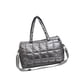 thumbnail image 1 of Bolso bandolera acolchado para mujer, informal y elegante, con correa ajustable para exteriores. Gris, 1 of 9