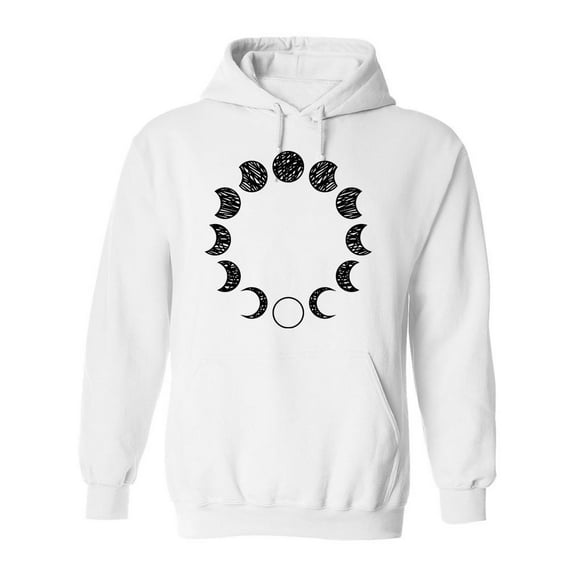 A Circle Of The Moon Phases Hoodie Men -Image by Shutterstock, Male Medium