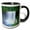 Black/White, variant on 3drose, Usa, Oregon. Willamette Nf, Mckenzie River Plummets over Koosah Falls, 11oz Two-tone Red Mug