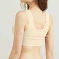 thumbnail image 5 of CFLVAEK Front Hook Bras for Women Plus Size Push Up Full Coverage Everyday Bras Breathable Wireless Bralette Beige XXXXXXXXXXXL, 5 of 5