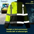 ProtectX High Visibility Safety Waterproof Bomber Jacket for Men, Hi Vis Reflective Winter