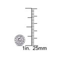 thumbnail image 3 of 1.25 Carat (ctw) Lab-Created White Sapphire Earrings in Sterling Silver, 3 of 3