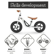 Chillafish Charlie lightweight toddler balance bike with carry handle, adjustable seat and handlebar, puncture-proof 10-inch wheels, for kids 18-48 months, Black