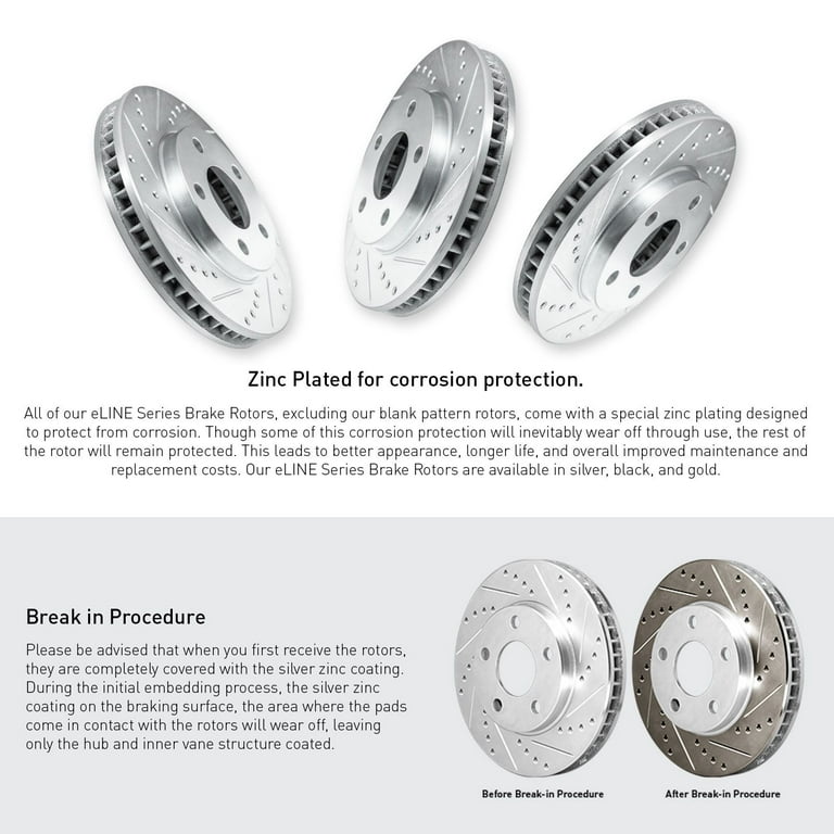 R1 Concepts Front Brakes and Rotors Kit |Front Brake Pads| Brake