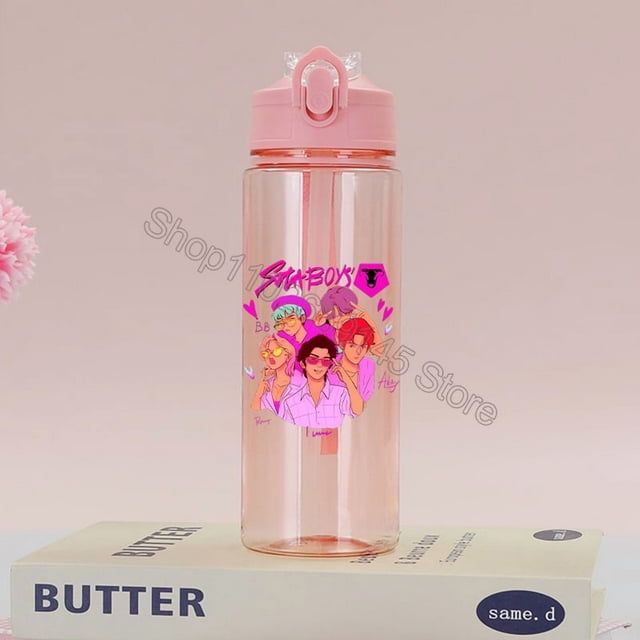 Water Bottle with Straw Kawaii Water Bottles Kids Summer Casuals Sports Water Cup Children Birthday Gifts