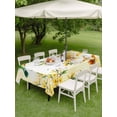 thumbnail image 4 of Outdoor Tablecloth with Umbrella Hole for Patio/Picnic/Party/Camping, Watercolor Floral Waterproof Table Cloth Rectangle Table Cover Washable, Yellow Flower Hummingbirds Botanical Spring (60"x 102"), 4 of 8