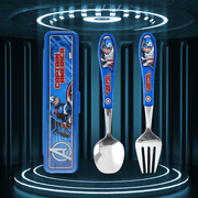 2pcs Captain America Tableware Set, Cartoon Soup Spoon and Fork, Kids Dining Utensils, Party Supplies, and Fun Anime Figures Party kids Toys