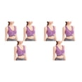 thumbnail image 4 of Qarigey 3 pack/lot Support Bra - Transpirable para máxima comodidad Cómodo sujetador sin costuras de nailon Top Fitness Sports Bra púrpura M púrpura METRO 2Conjunto, 4 of 6