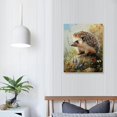 thumbnail image 4 of ONETECH Cute Hedgehog Adorable Animal Canvas Wall Art Contemporary Simple Life Canvas Painting Pictures for Home Bedroom Decor for Living Room Bathroom Decor 16x20 in, 4 of 5
