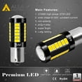thumbnail image 5 of Alla Lighting BA15S 7506 1156 LED Strobe Flashing Brake, Reverse Lights Bulb 5730-SMD P21W LED Back-up, Brake Stop TaIl Lights Replacement for Cars, Trucks, 6000K Xenon White (Set of 2), 5 of 11