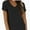 Black, variant on Womens Summer Sleeve V Neck Casual Tops Tshirts