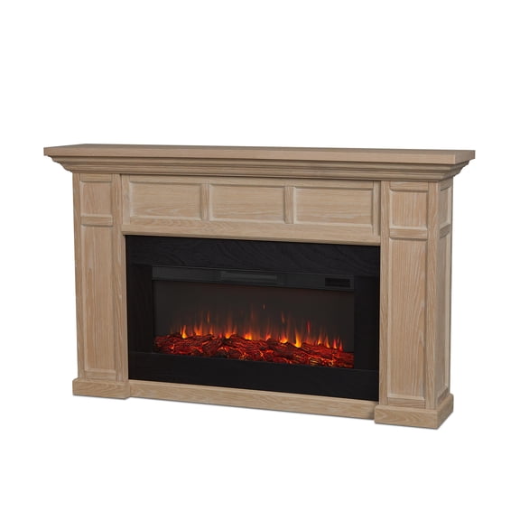 Real Flame Alcott 75" Landscape Electric Fireplace in White Oak