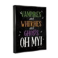 thumbnail image 3 of Stupell Industries Vampires Witches Ghosts Phrase Holiday Painting Black Floater Framed Art Print Wall Art, 3 of 6