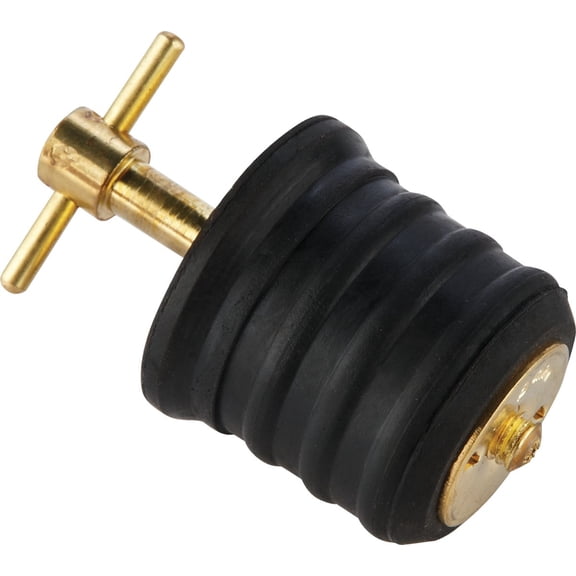 Seachoice Twist-Turn 1.25 in. Marine Boat Brass Drain Plug w/Neoprene Seal