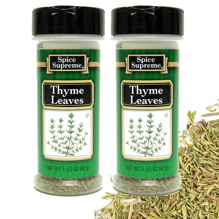 Spice Supreme Thyme Leaves Seasoning 1.5 Ounce Jar Cooking Dry Rob