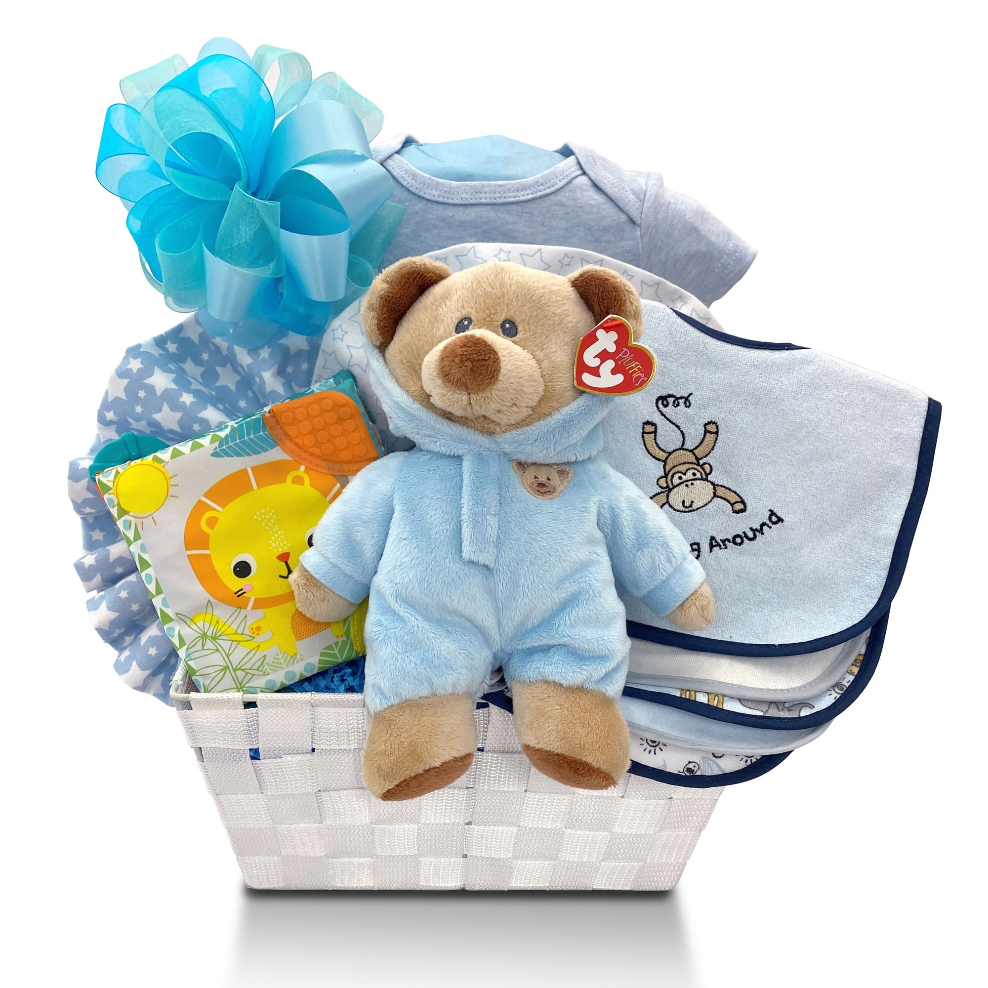 Welcome to the World Baby Boy Gift Basket