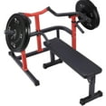 thumbnail image 1 of 1250LBS Heavy Duty Chest Press Machine – Adjustable Flat & Incline Bench – Independent Converging Arms – Chest & Shoulder Training – Multifunctional Upper Body Equipment – Putter Red, 1 of 8