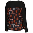 thumbnail image 3 of Women's Concepts Sport Black San Francisco Giants Breakthrough Long Sleeve V-Neck T-Shirt & Shorts Sleep Set, 3 of 5