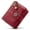 Red, variant on Women's Small Leather Bifold Wallet, RFID Blocking Ladies Purse with Zipper Coin Pocket