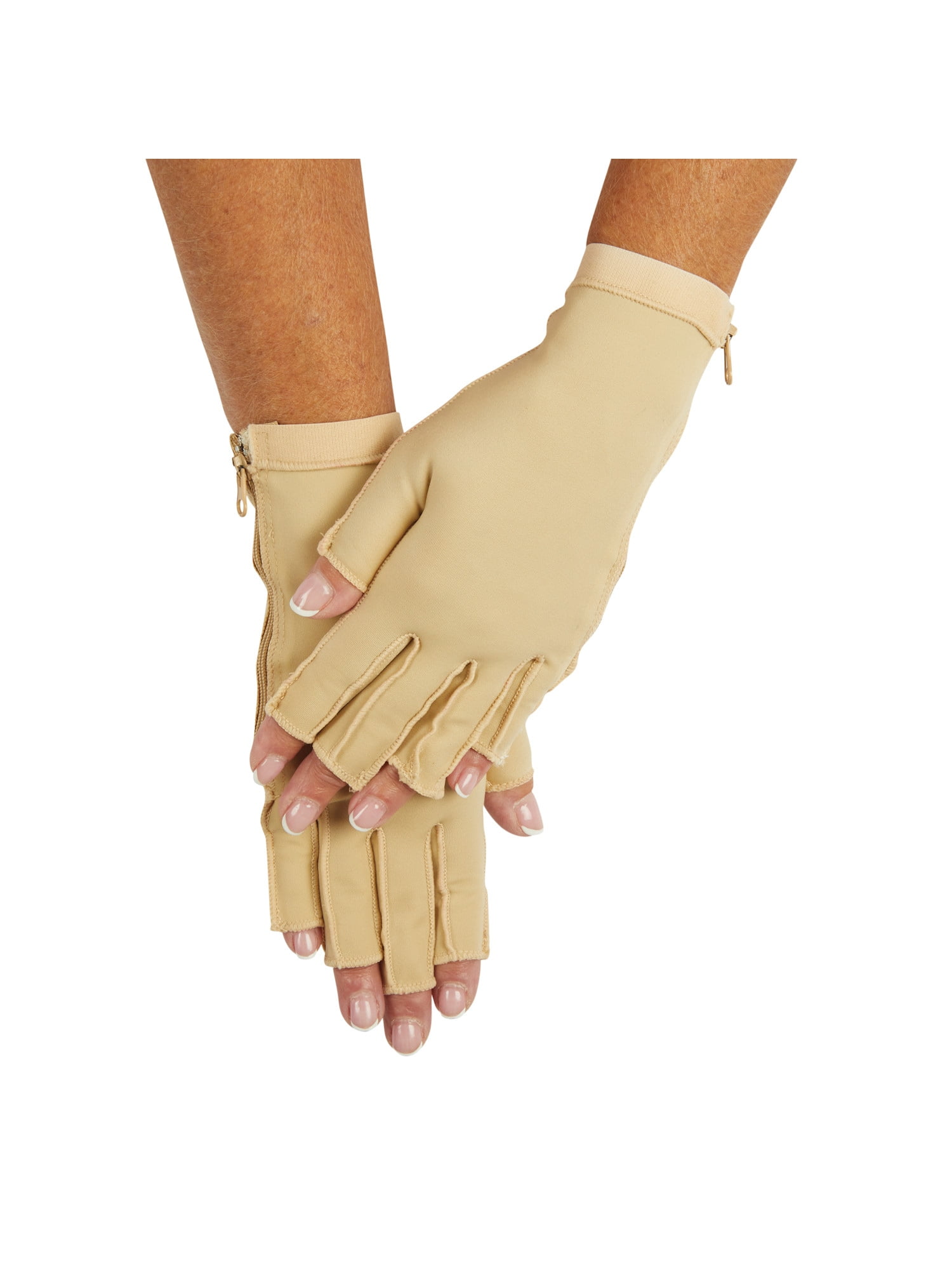 Therapeutic Compression Gloves, Zip Up Gloves for Arthritis Pain Relie