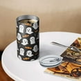 thumbnail image 3 of 20oz Coffee Tumblers Halloween Ghosts and Bats Pattern Stainless Steel Vacuum Insulated Travel Tumbler Coffee Cups Mug with Lid and Straw with Cleaning Brush for Cold & Hot Drinks, 3 of 5