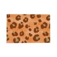 thumbnail image 7 of DouZhe Polyester Placemats Set of 4, Orange Animal Leopard Pattern Heat Resistant Place Mats for Dining Table, 12" x 18", 7 of 7