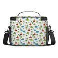 thumbnail image 3 of Dinosaur and Volcano White Pattern Insulated Lunch Box for Women Men, Medium Leakproof Cooler Bag with Adjustable Strap, 10"x6.7"x8", 3 of 6